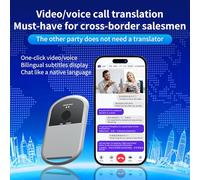 AI Magnetic Large Model Translator, 144 Languages Two-way Real-time Translator, supports Simultaneous Interpretation and Video Call Translation (T5)