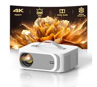 [AI Movin 2.0 System/1800ANSI/Auto Focus] Outdoor Projector with WiFi and Bluetooth, Portable Projector 30W, DoIby Audio Integrated APPS, Lisowod 4K Support Smart Projector with HDR10+ 2025