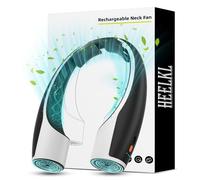 AI Neck Fan, 4 Speeds Adjustable Portable Personal Fan Rechargeable, 4000 mAh Battery Faster Cooling Wearable Fan, Ultra Quiet for Home, Office, Travel, Outdoor - Black