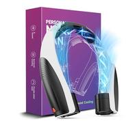 AI Portable Neck Fan with 6 Powerful Speeds, 8000mAh Battery Operated USB-C Rechargeable Fan, Hands-Free 360° Cooling Neck Fan,Twistable,Ultra-Quiet Personal Fan for Women Men Travel(Black-White)