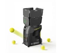AI pro Tennis Ball Machine Smart Programming- with App/Remote, 4K + 1080P AI visual mode and voice mode & Suitable for over 1000 outdoor training programs of all skill levels (Black -- Ai Pro)