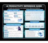 AI Prompt Engineering Mouse Pad, ChatGPT Midjourney Prompt Structure Workflow Guide Desk Mat, Non-Slip Smooth Mousepad for Content Creators Marketers