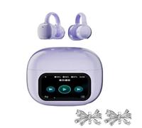 AI Real Time Language Translator Earbuds HIFI Subwoofer Earphone Long Battery Life Earbuds Business Translation For Travel on Butterfly Bluetooth headphones clip Earrings earbuds, singers ear