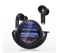 AI Real-Time Translation Earbuds with LCD Touchscreen - 150+ Languages & Accents 2-Way Translator Earbuds for Phone Calls, Video Calls, Messaging Apps, Travel, Business & Learning
