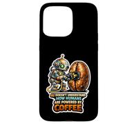 AI Robot Powering Up with Coffee Bean Case for iPhone 15 Pro Max