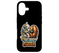 AI Robot Powering Up with Coffee Bean Case for iPhone 17