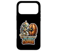 AI Robot Powering Up with Coffee Bean Case for iPhone 17 Pro Max