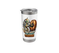AI Robot Powering Up with Coffee Bean Stainless Steel Insulated Tumbler
