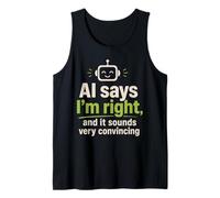 AI Says I'm Right Funny Robot Tech Support Tank Top