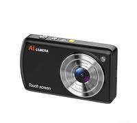 AI Selfie Camera, 13MP Dual Lenses Beauty Digital Camera with 3.6" Touchscreen WiFi Sharing 8GB HD Front Rear Photography(UK Black)