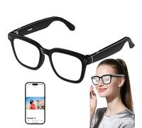 Ai Shooting Smart Glasses, Smart Bluetooth Glasses with HD 500w Pixels Camera, Office Assistant/Voice Assistant/Picture Recording Identify Objects/Enc Noise Reduction,BlackFrame