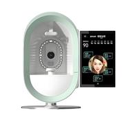 AI Skin Analyzer Machine, Facial Skin Analysis, 3D Skin Problem Detection Machine with 12 Spectra, 30 Indicators Data Analysis, Multilingual Support,Green
