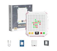 AI Smart Chess Board 14-in-1 Multifunctional Game Console Built-in AI Opponent with Adjustable Difficulty Voice Guidance and 2-Player Mode (Pink)