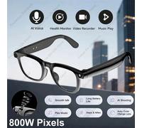 AI Smart Glasses 800W HD Camera Black Technology Image Translation Chat GPT Video Call Photo Waterproof For Men Women Anti-blue light