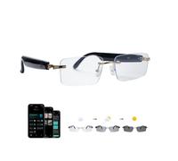 AI Smart Glasses, Bluetooth Eyeglasses with Real-Time Translation for 164 Languages, Color-Change Spring Hinge Translator Glasses with Speakers, Rimless Smart Bluetooth Glasses for Travel/Work/Study