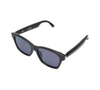 AI Smart Glasses, Wireless Bluetooth Real Time Translation Glasses with Microphone and Speaker Support Remote Photography Voice Control Open Ear Lightweight Eyewear (V Style Black Frame Sunglasses)