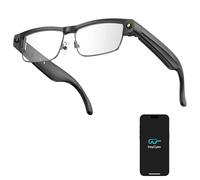 AI Smart Glasses with 8MP Camera & 4GB Storage - HD Video Recording, Real-Time Translation, Bluetooth Call, Voice Assistant, Dual Mic Noise Reduction, Object Recognition for Travel & Work (Black)