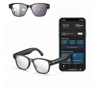 AI Smart Glasses with 8MP Camera, Bluetooth Sunglasses for Men, Real-Time Translation, Voice Assistant, Open-Ear Music & Calls, Dual Mic Noise Reduction, UV Protection, Smart Color-Change Lenses
