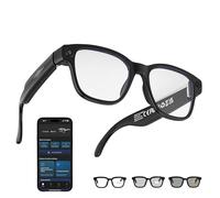 AI Smart Glasses with Camera, 4K 1200W HD Video Recording Glasses with Audio, Bluetooth Sunglassess with Camera, Real-Time Translation, Voice Assistant, Object Recognition, Hands-Free Music Calls