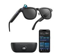 AI Smart Glasses with Camera, Built-in ChatGPT AI Voice Assistant, 1200P Video Recording, 8MP IMX219, 8-Hour Music Playback, Detachable Lenses, Real-Time Translation, with 3600mAh Charging Case