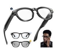 Ai Smart Glasses,with HD 200W Pixels Camera & Speakers, Al Photo & Video | Music Call | Voice Assistant | Photochromic Lens, Synchronize App(Pedometer/Distance/Calories), for Travel, Cycling, Fishing