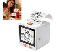 AI Smart Sticker Box Printer, Mini Portable Thermal Sticker Maker with Voice Control & 2.8" Screen, Bluetooth Inkless Photo Printer for DIY Diary, Study Notes, Gifts for Kids & Adults