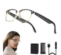 AI Smart Translator Glasses, Two Way Instant Translator, Anti Blue Light Translator Glasses Supports 138 Languages, Open Directional Language Translator Device with Built-in Mic and Speakers (Gold)