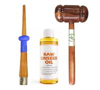 AI Sports Cricket Bat Knocking-In Mallet & Grip Cone Set - Hardwood Bat Mallet for Bat Preparation & Grip Fitting Tool | Essential Cricket Bat Care Equipment