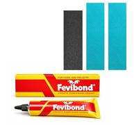 AI SPORTS Cricket Bat Toe Guard Repair Kit - Rubber Toe Protectors with Strong Adhesive Glue & Sandpaper - Bat Protection & Damage Repair Set