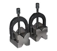 AI Steel Vee Block with Clamp Set - 1. 5/8'' x 1. 1/4'' x 1. 1/4'' - Vee Block Set