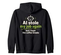 AI Stole My Job But I Kept the Coffee Break Zip Hoodie