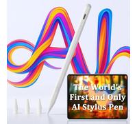 Stylus Pen for iPad with Built-in AI Assistant - 6 Smart Functions, Custom Shortcut Keys, Tilt Sensitivity, Palm Rejection-iPad Pencil for iPad Pro 13"/12.9"/11"/M4, Air 3/4/5/M2/M3, Mini 5/6 Gen