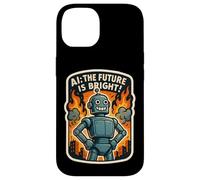 AI The Future Is Bright Funny Anti Artificial Intelligence Case for iPhone 14