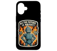 AI The Future Is Bright Funny Anti Artificial Intelligence Case for iPhone 16