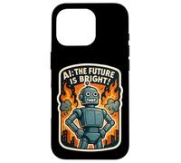 AI The Future Is Bright Funny Anti Artificial Intelligence Case for iPhone 16 Pro