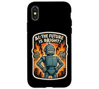 AI The Future Is Bright Funny Anti Artificial Intelligence Case for iPhone X/XS
