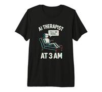 AI Therapist at 3 AM - Funny Tech for Late Night Humor Premium T-Shirt