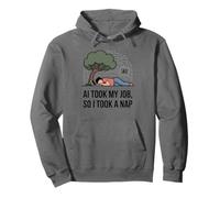 AI Took My Job So I Took A Nap Funny Tech Humor Pullover Hoodie