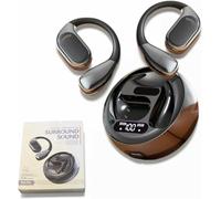 Ai Translating Ear Buds,Wireless Bluetooth Translation Earbuds, 144 Languages Play Music Bluetooth Over-Ear Earbuds Treble Translation in Real Time for Travel Business Learning (B-Black)