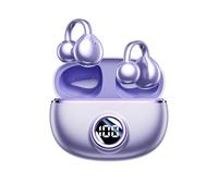 AI Translation Earbuds, Clip-On Open-Ear Wireless Bluetooth 5.4 Earbuds, 40h Playtime Air Conduction C-Shaped Noise Reduction Waterproof, for Small Ears Glasses Wearers Running Sports Workouts