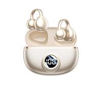 AI Translation Earbuds, Clip-On Open-Ear Wireless Bluetooth 5.4 Earbuds, 40h Playtime Air Conduction C-Shaped Noise Reduction Waterproof, for Small Ears Glasses Wearers Running Sports Workouts