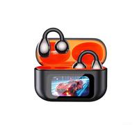 AI Translation Earbuds Clip-On, Real-Time Language Support For 144 Languages BT Ear Clip Headphones With Colour Screen For Travel Business(Orange)