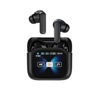 AI Translation Earbuds Real Time,LCD Touch Screen Sport Wireless IPX6 Water-Resistant Translator Headphones,156 Languages Translator Earphones for Travel Business Learning (Black)