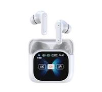 AI Translation Earbuds Real Time,LCD Touch Screen Sport Wireless IPX6 Water-Resistant Translator Headphones,156 Languages Translator Earphones for Travel Business Learning (White)