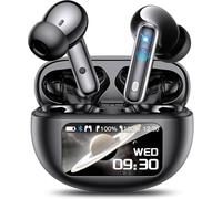 AI Translation Earbuds Real Time,Multifunctional Touch Screen Translator for 144 Languages & Accents Audifonos Traductores Inglés Español Noise Canceling Headphones for1Travel Business Learning Black9