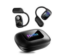 AI Translation Earbuds, Real-Time Open-Ear Translator with Bluetooth 5.4, LCD Touch Screen, Support 144 Languages & Accents, 5-in-1 English Spanish Translator Headphones for Travel, Business, Learning