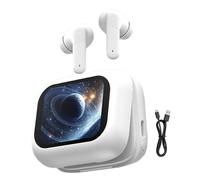 AI Translation Earbuds Real Time - Translation Earbuds | Translator Headphones, Full-color Touchscreen, 144 Language Translations, Simultaneous, Functional, Noise Canceling