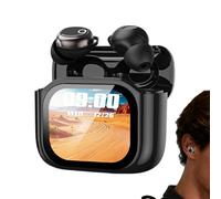 AI Translation Earbuds - Real Time Voice Translator Wireless Earphones | Intelligent Multilingual Interpretation ABS Black White - Business Travel Accessory | Meeting Language Device - Confe