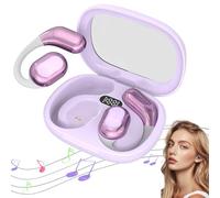 AI Translation Earbuds Real Time, Wireless Bluetooth Translation Earbuds, 144 Languages Play Music Bluetooth Over-Ear Earbuds Treble Translation in Real Time for Travel Business Learning (Purple)