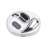 AI Translation Earphones, Digital Display Translating Earphones, 80 Languages Ear Hook Design for Work and Travel (White Silver)